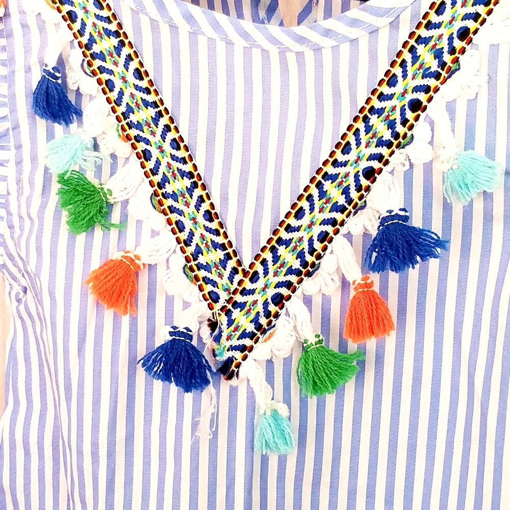 STRIPPED TASSEL DRESS FOR MOM AND DAUGHTER NWT - Picture 3 of 8